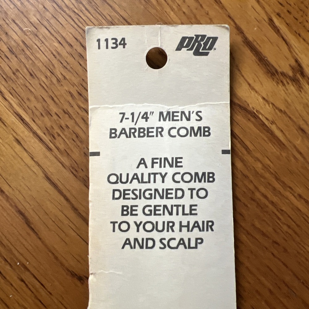 VTG Pro Comb Hard Unbreakable Barber Comb 7" Black Made USA Sealed‎ - Picture 4 of 5